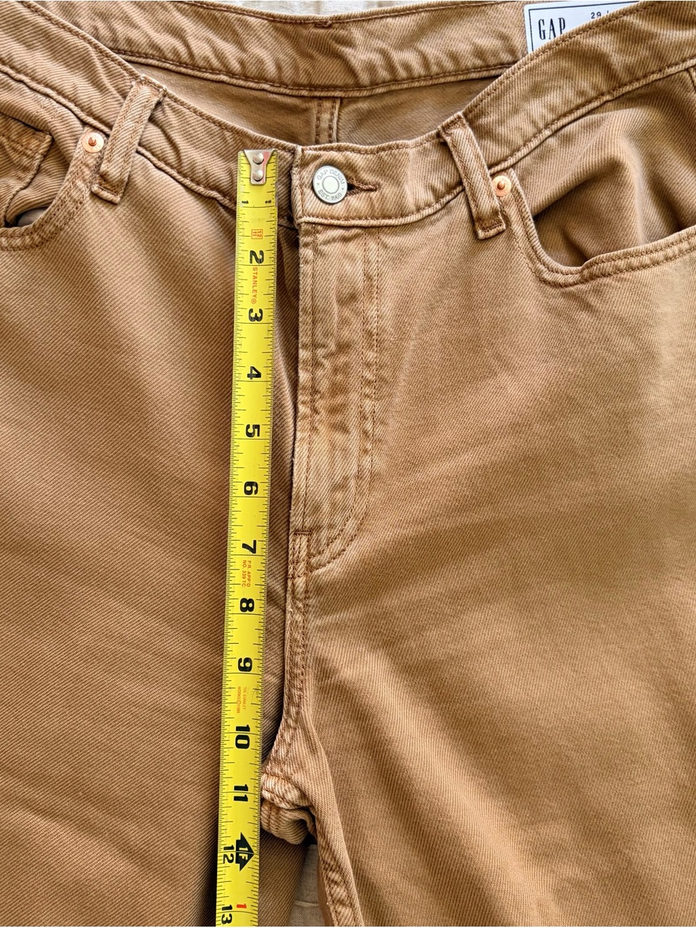 GAP Baggy Mid Rise Pants in Camel - Picture 2 of 5